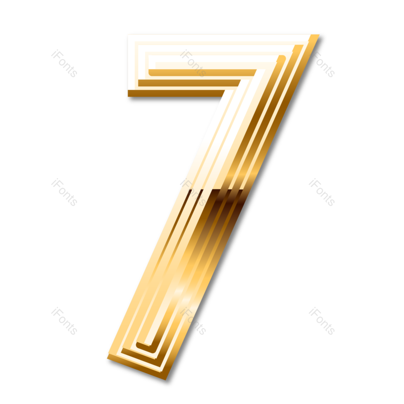 艺术字图片,立体元素,数字PNG,金色免抠素材